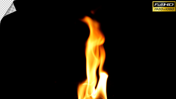 Realistic Fire in Super Slow Motion - Alpha Channel v.2 alt