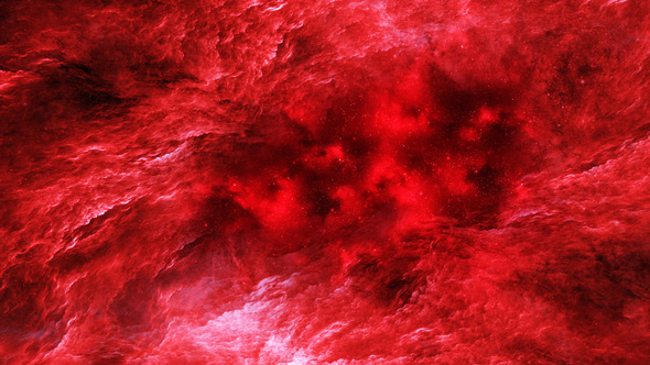 Flying Through Abstract Colorful Red Space Nebula alt