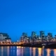Sunset Over MI6 Building St. George Wharf St. George Tower and Vauxhall Bridge on the River - VideoHive Item for Sale