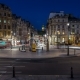 St. Charles Roundabout at Trafalgar Square with Blurred Red Buses at Night - VideoHive Item for Sale