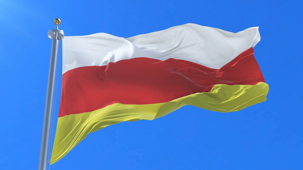 Flag of Ossetia Waving