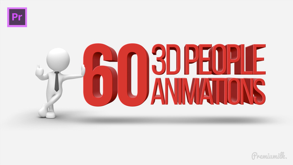 3D People Animations Essential Graphics | Mogrt