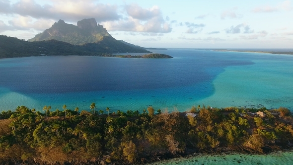 Aerial View of Bora Bora