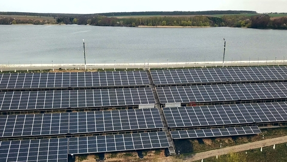 Solar Panels Near the River