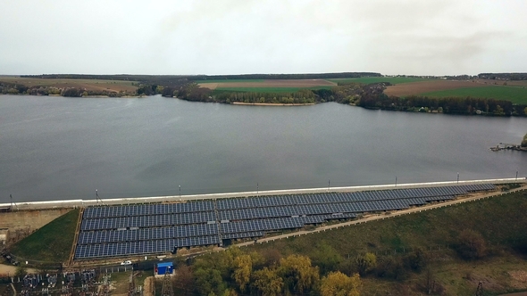 Solar Panels Near the River