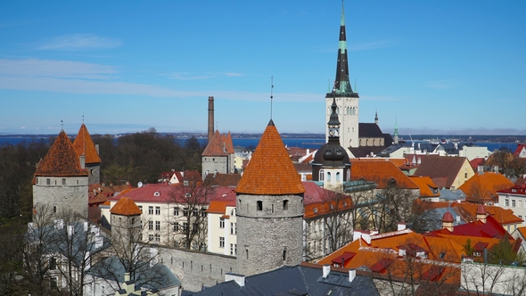 Panorama of Tallinn Old Town, Estonia