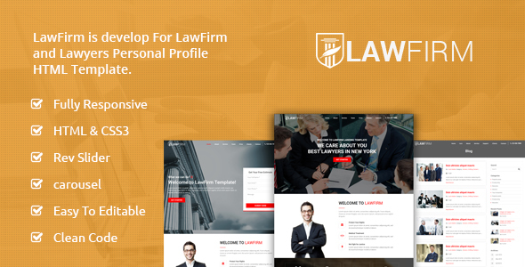 LawFirm – Responsive Landing HTML Template