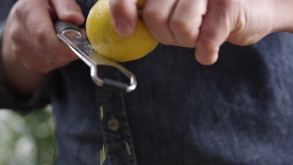Chef Grating Lemon