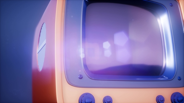 Retro TV on Blue Sky Background alt