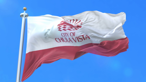 Flag of Chula Vista City in California in United States of America alt