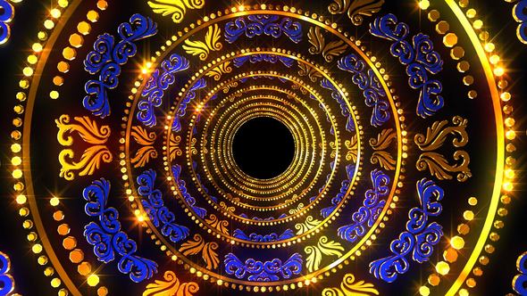 Golden Blue Ornament alt