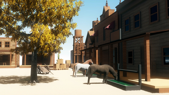 3D Western Town alt