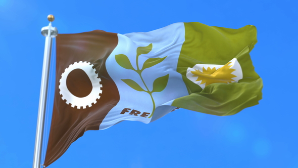 Flag of Fresno City of United States of America alt