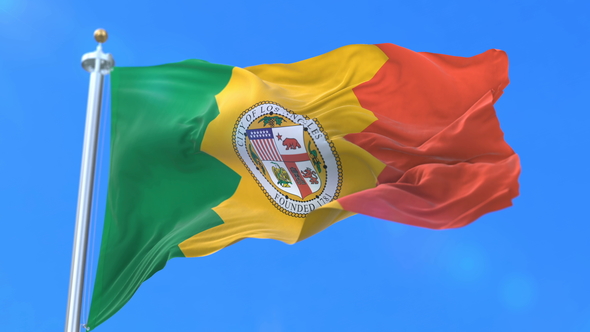 Flag of City of Los Angeles of United States of America alt