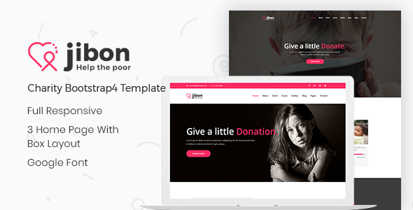 Charity HTML5 Template - Jibon / Themeforest