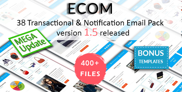ECOM - Transactional and Notification Email Templates Mega Bundle