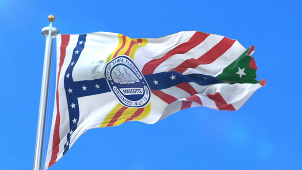 Flag of Tampa City of United States of America