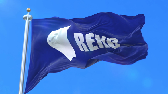 Flag of Reno City of Nevada in United States of America