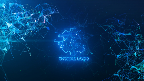 Digital Glitch Logo Reveal