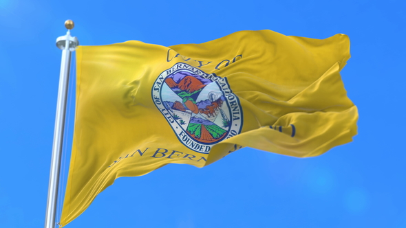Flag of San Bernardino City of California in United States of America