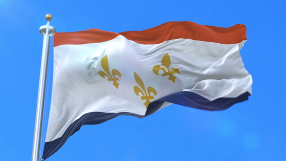 Flag of New Orleans City of United States of America