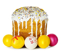 Easter cake and Easter eggs isolated - PhotoDune Item for Sale