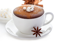 Hot chocolate close-up on a white background. - PhotoDune Item for Sale