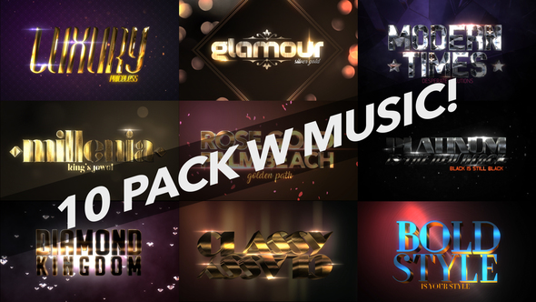 4K Luxury 10 Logo Text Intro Pack alt