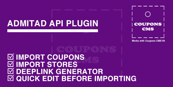 Admitad Plugin for Coupons CMS