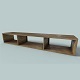 Low Polygon Wooden Table-Shelf - 3DOcean Item for Sale