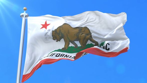 Flag of California State in United States
