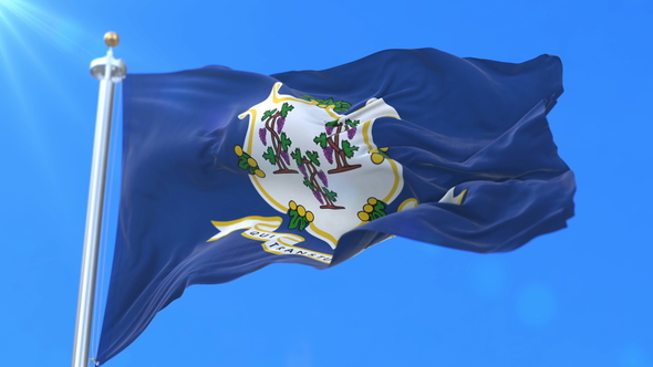 Flag of Connecticut State in United States