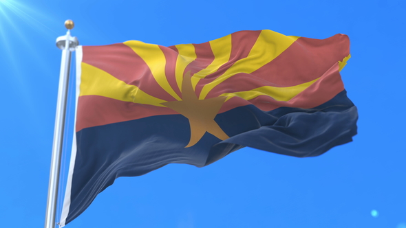 Flag of Arizona state in United States