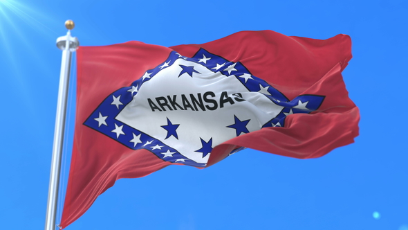 Flag of Arkansas State in United States