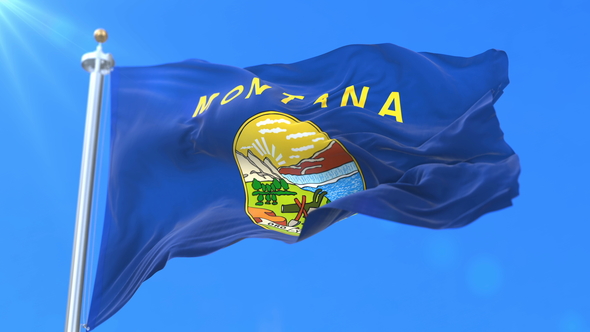 Flag of Montana State in United States
