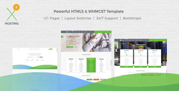 X-DATA - WHMCS7 & HTML5 Powerful Web Hosting Template