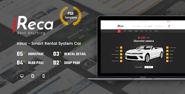 iReca Multipurpose Rental PSD Template