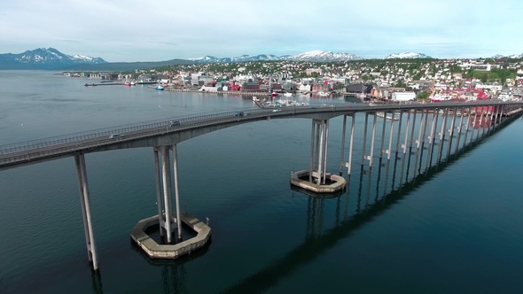 Bridge of City Tromso, Norway 