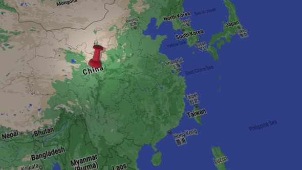 China On Map 4K