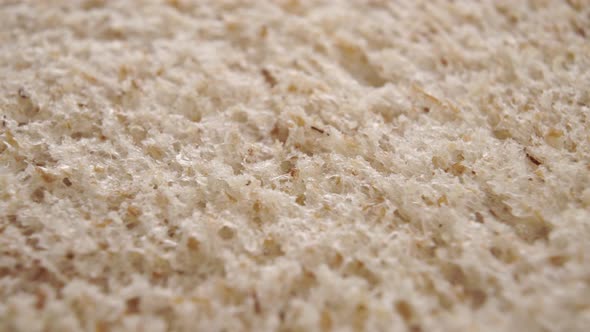 Rough texture of fresh wheat baked integral bread