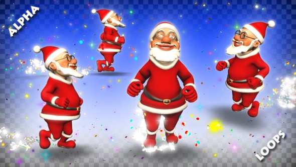 3D Santa Walk Confetti (Alpha Pack)