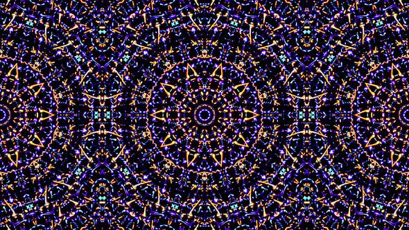 Abstract kaleidoscope shining beautiful red blue line smooth motion with shining light motion