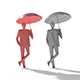 Low Poly Posed People Pack 11 - Umbrella - 3DOcean Item for Sale