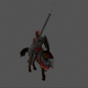 Knight Holds A Spear On His Horse And LiftsHis Forefinger Pack 4In1 - VideoHive Item for Sale