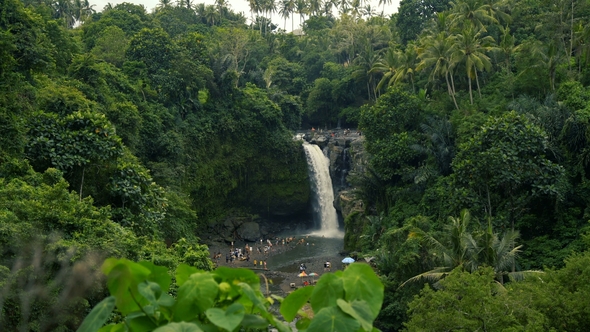 Amazing Tegenungan Waterfall Near Ubud in Bali, Indonesia
