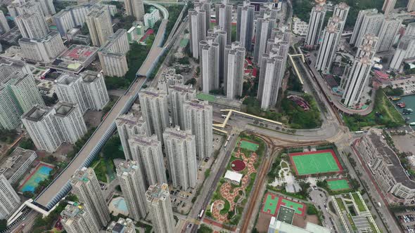 Top view of Hong Kong residential district