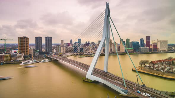 Rotterdam, Netherlands City Skyline