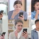 Collage of Multiple Race People Reacting to Loss on Smartphone - VideoHive Item for Sale