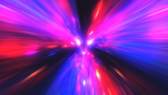 Abstract Jump in Space in Hyperspace Among Stars and Flying in the Wormhole alt