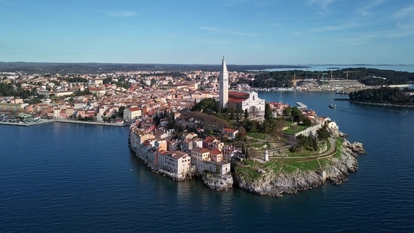 Aerial View of Rovinj, Croatia